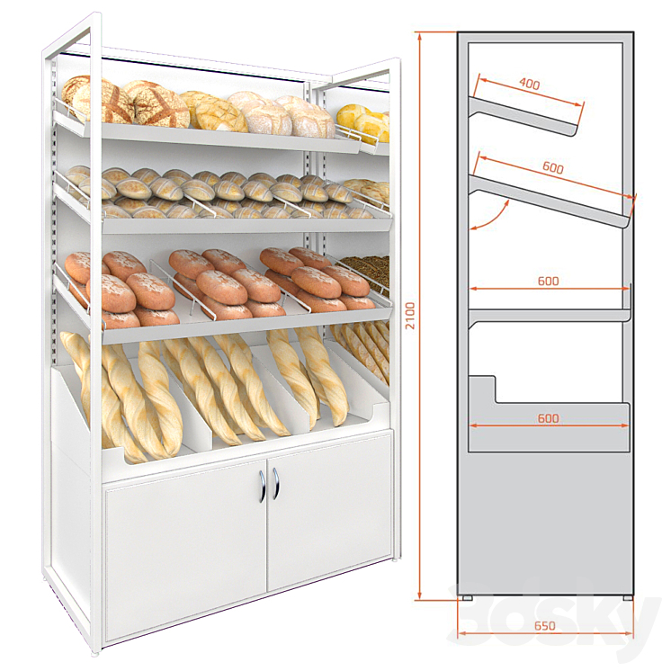 Showcase Bread Leo02 3D Model