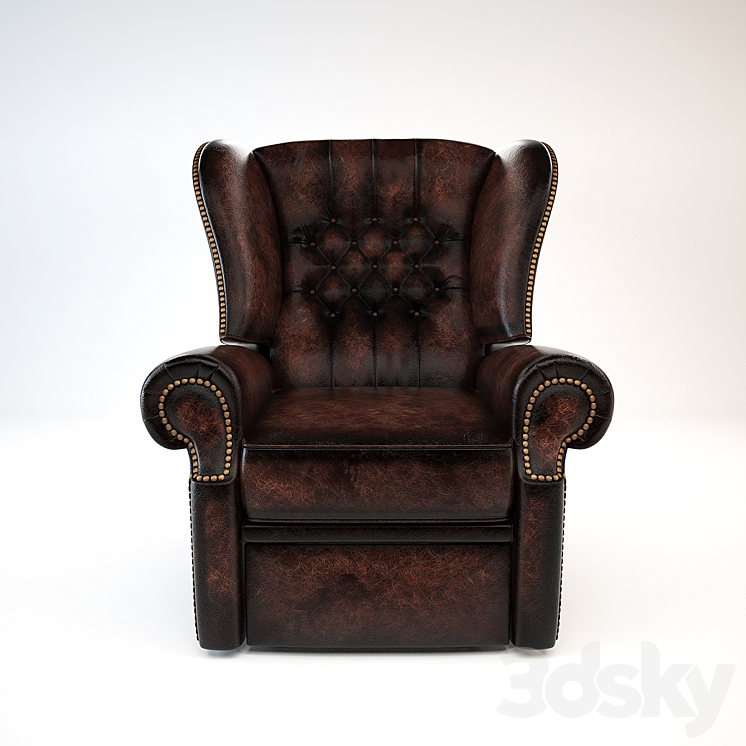 Upholstered Recliner 3D Model