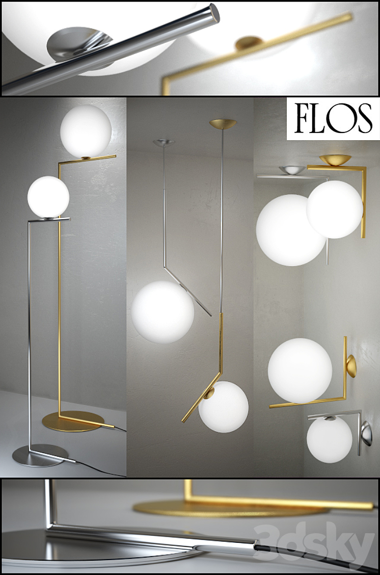 IC Lights – floor suspension ceiling wall by Flos 3DS Max - thumbnail 1