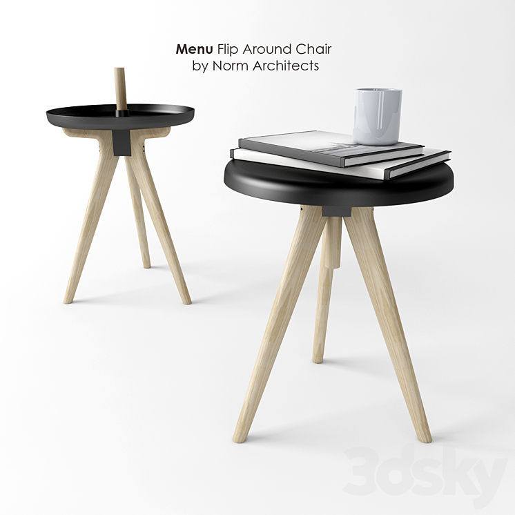 Buffet Menu Flip Around Chair by Norm Architects 3DS Max - thumbnail 1