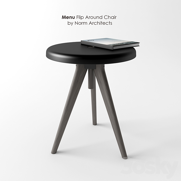 Buffet Menu Flip Around Chair by Norm Architects 3DS Max - thumbnail 2