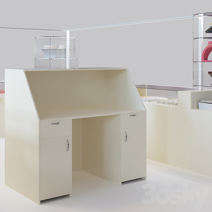Point of Sale for sale jewelry 3D Model