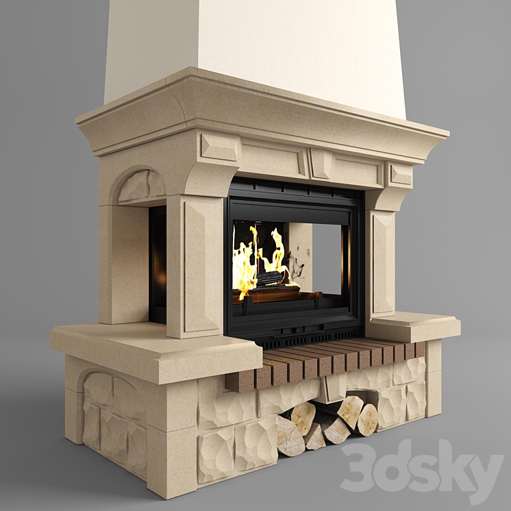 Fireplace MEDOC (Supra) 3DS Max Model - thumbnail 1