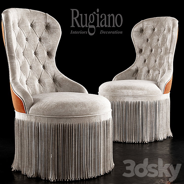 Chair rugiano King F 3DS Max - thumbnail 1