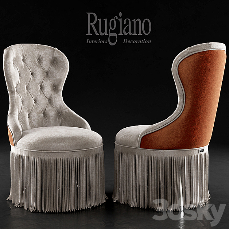 Chair rugiano King F 3DS Max - thumbnail 2