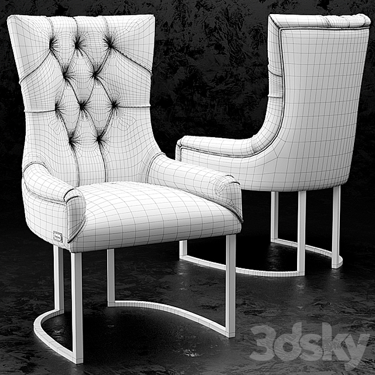 Chair ITACA RUGIANO 3DS Max - thumbnail 2