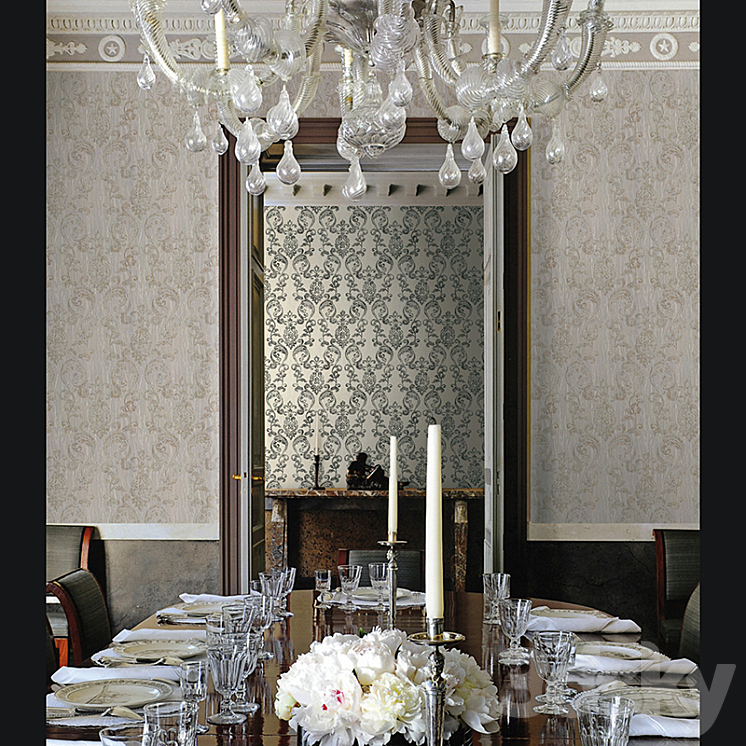 roberto cavalli wallpaper n.1 DAMASCO PENTHOUSE 3D Model