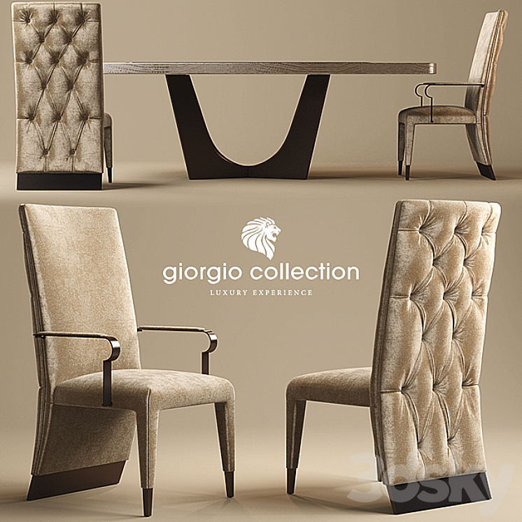 Table and chair Giorgio Lifetime Dining Chairs 3DS Max - thumbnail 1