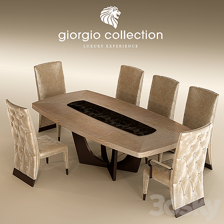 Table and chair Giorgio Lifetime Dining Chairs 3DS Max - thumbnail 2