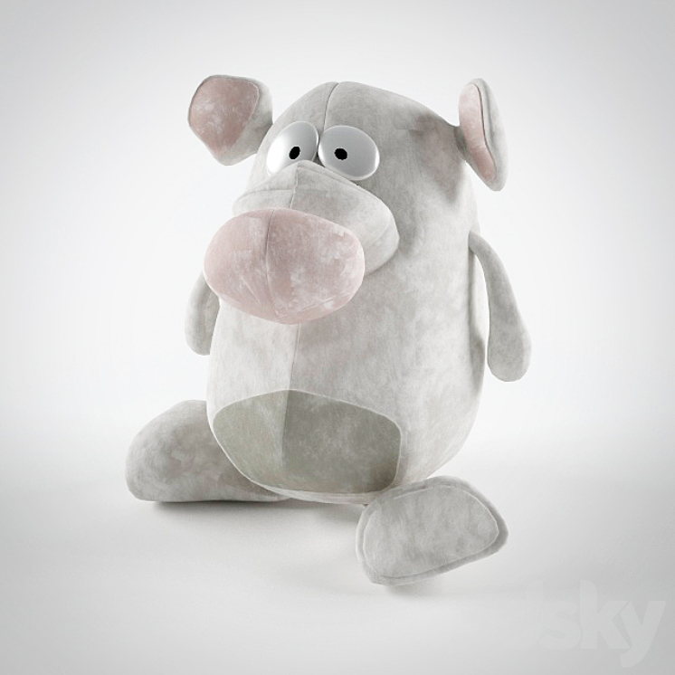 Mouse soft toy 3DS Max - thumbnail 1