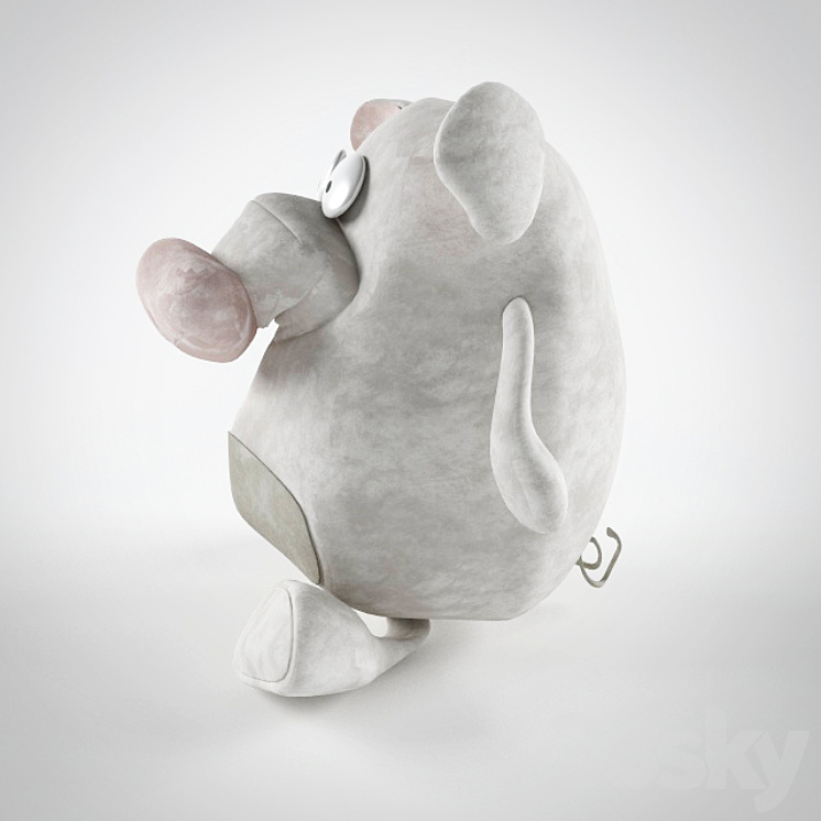Mouse soft toy 3DS Max - thumbnail 2