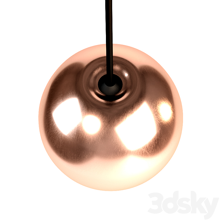 Tom Dixon Void Mini Copper Pendant 3DS Max - thumbnail 2