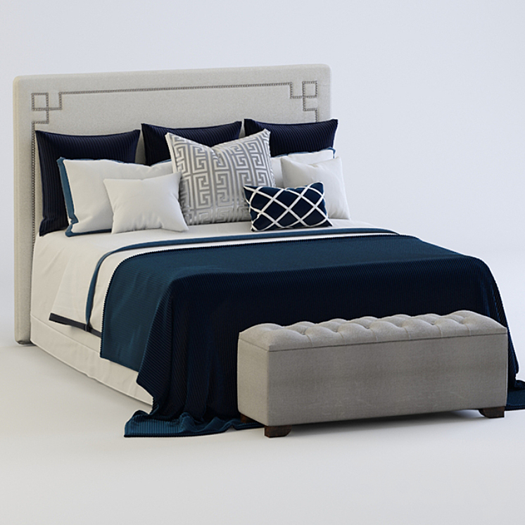 Bed contemporary 3DS Max - thumbnail 1
