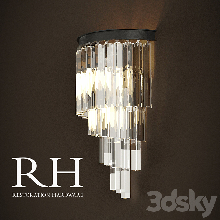 RH Sconce HELIX GLASS SCONCE 3DS Max - thumbnail 2