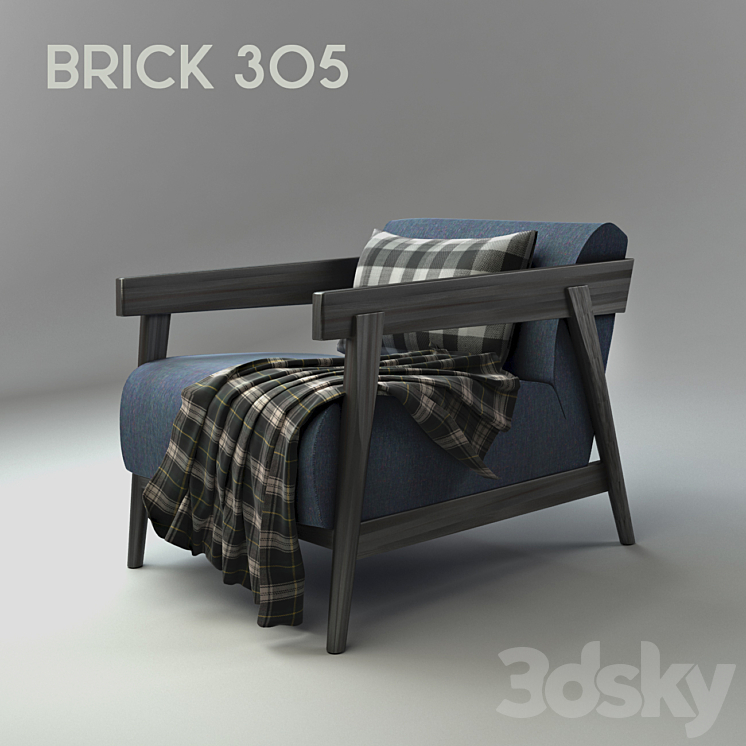 Brick 305 | Armchair 3DS Max - thumbnail 1