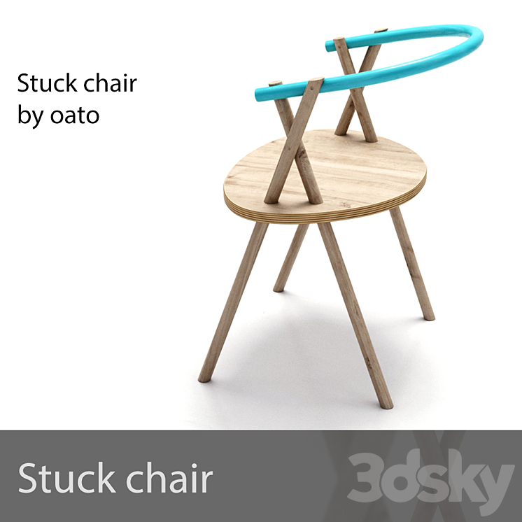 Stuck Chair 3DS Max - thumbnail 1