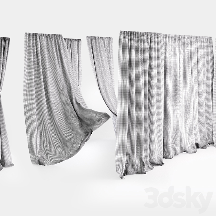 Curtains 1 3D Model