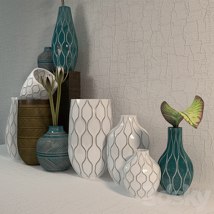 Linework Vases - Honeycomb west elm 3D Model