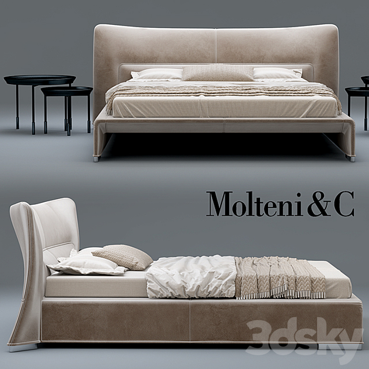 Bed Glove Bed Molteni & C 3DS Max - thumbnail 2