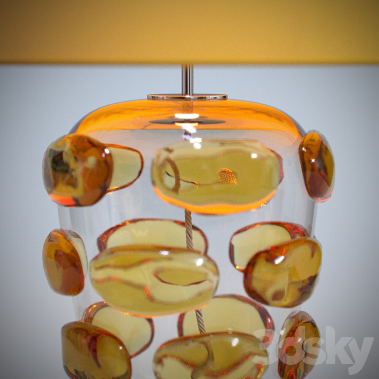 GLB31 BLOB LAMP AMBER 3D Model
