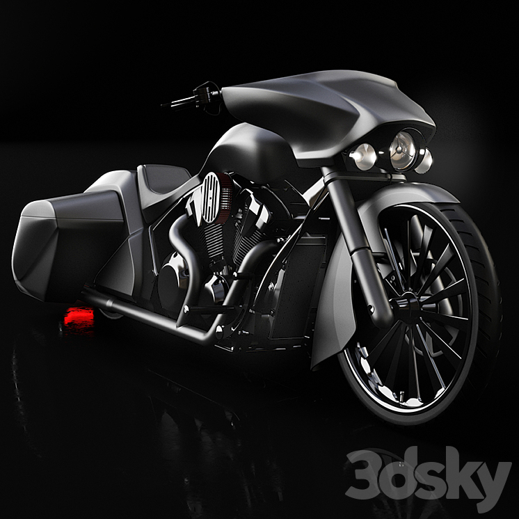 Honda Slammer Bagger motorcycle 3DS Max - thumbnail 1