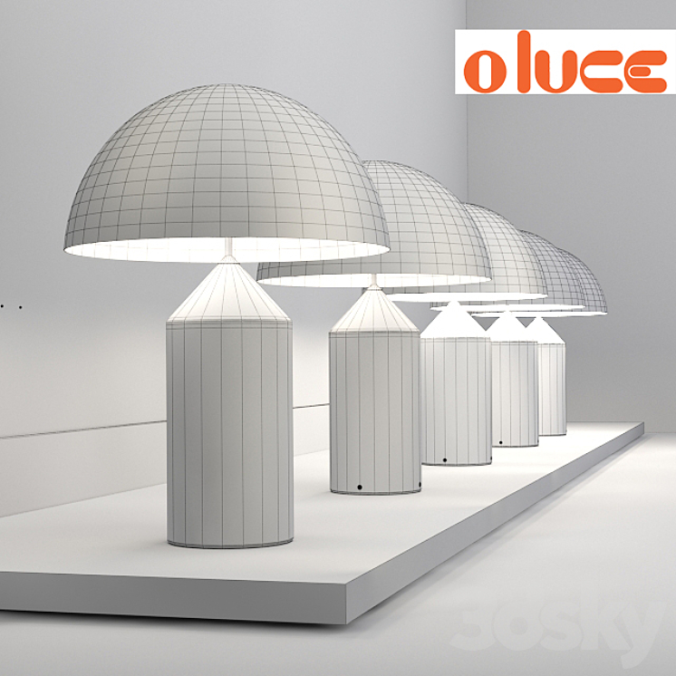 OLUCE Atollo table lamp 3D Model