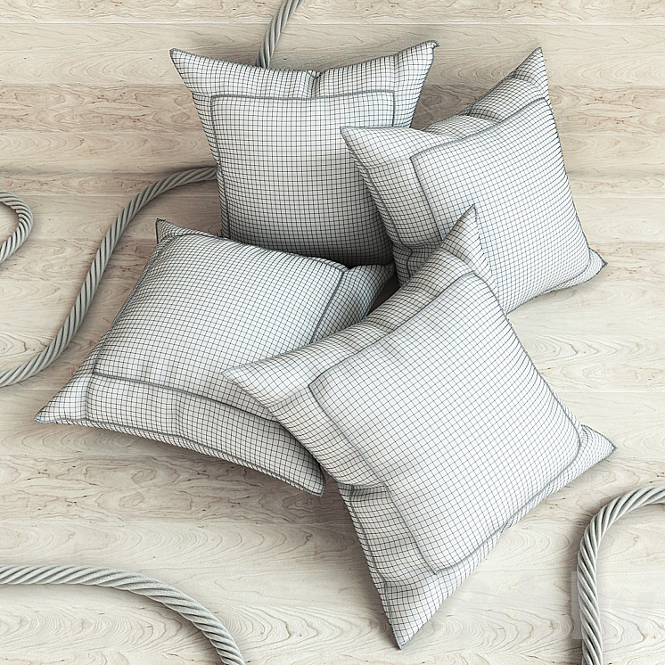 Pillows in marine style 3DS Max - thumbnail 2
