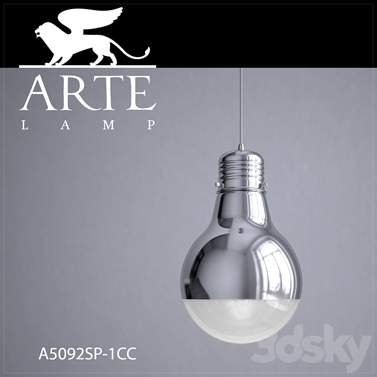 Hanging lamp ARTE LAMP A5092SP-1CC 3DS Max - thumbnail 1