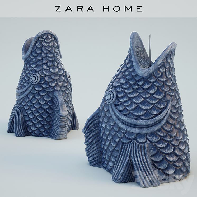 Zara home Candle Fish Candle 3DS Max - thumbnail 1