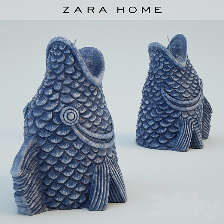 Zara home Candle Fish Candle 3DS Max - thumbnail 2