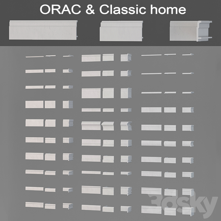 Skirting boards and Orac Classic home 3D Model