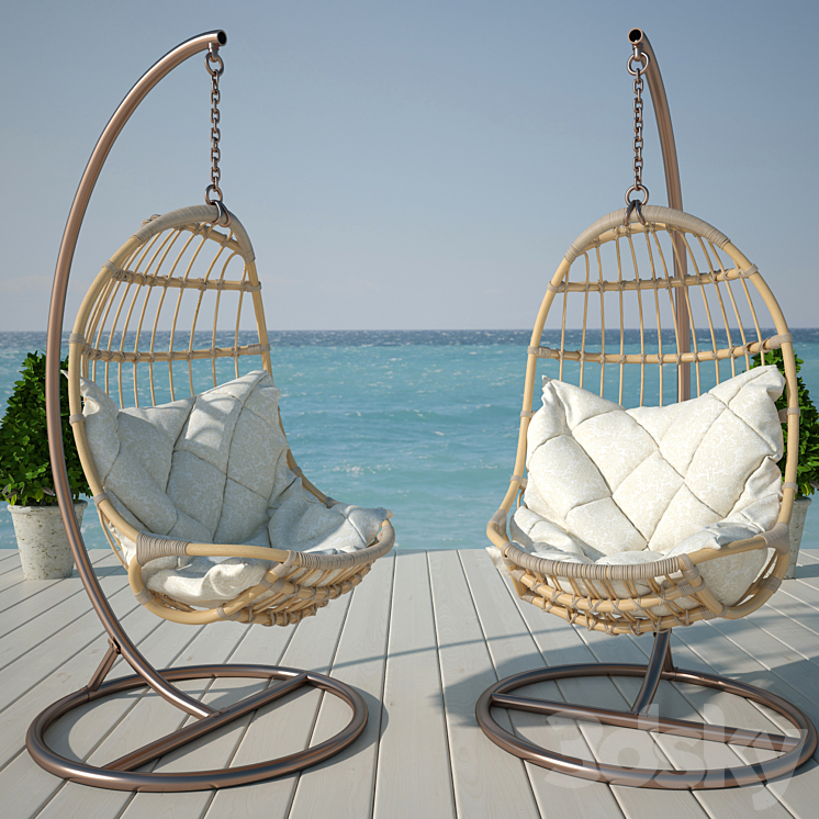 Hanging chairs 3DS Max - thumbnail 1