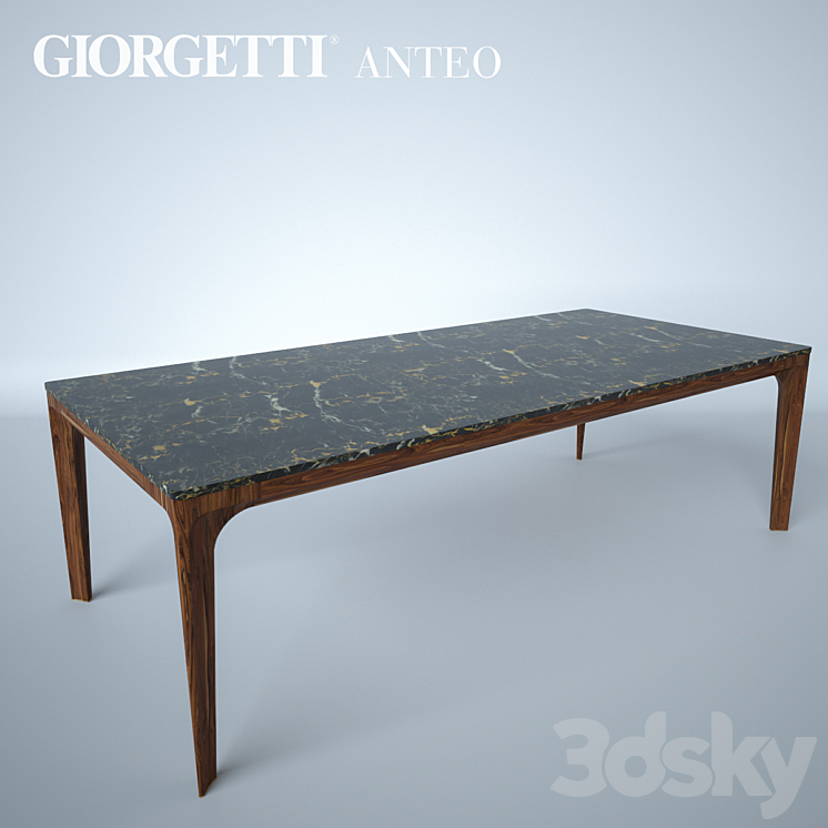Giorgetti Anteo table 3DS Max - thumbnail 2