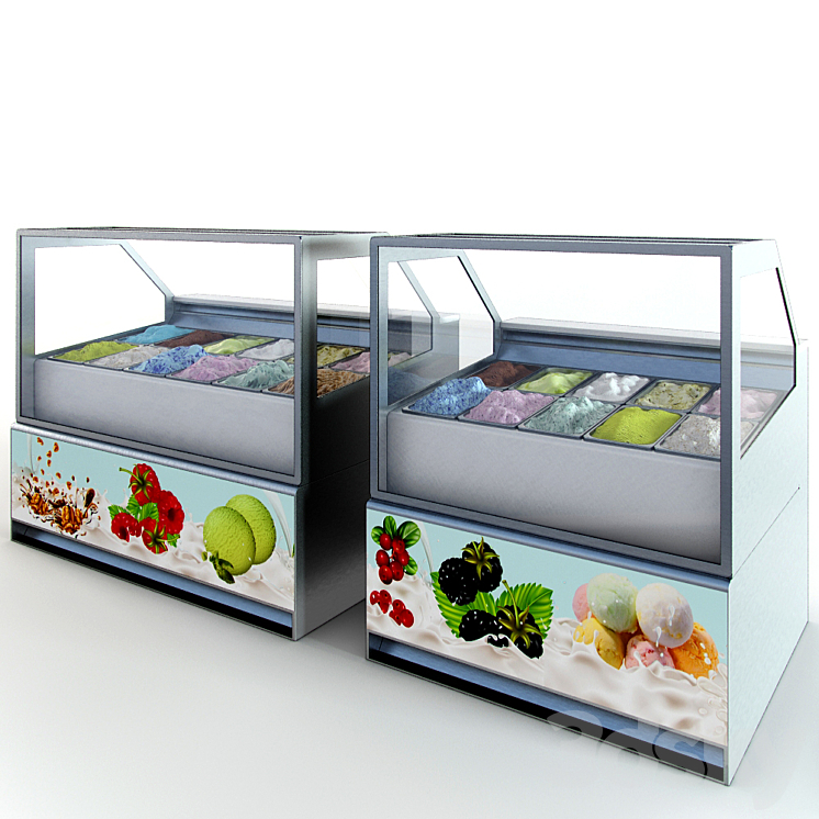 Showcase for ice cream Limosa 3D Model