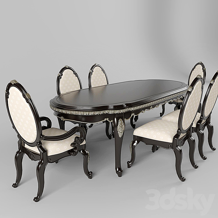Dining Lavelle – Dark Truffle 3DS Max - thumbnail 1