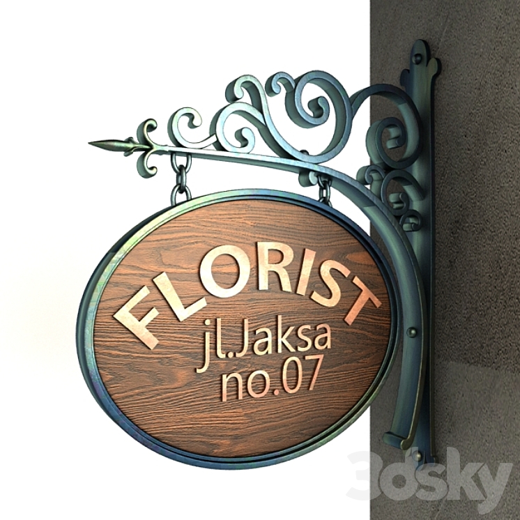 Vintage Signage 001 3D Model
