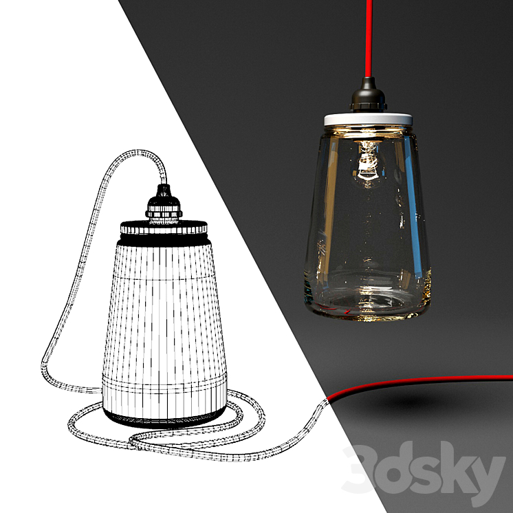 Industrial Kesbeke lamp 3D Model