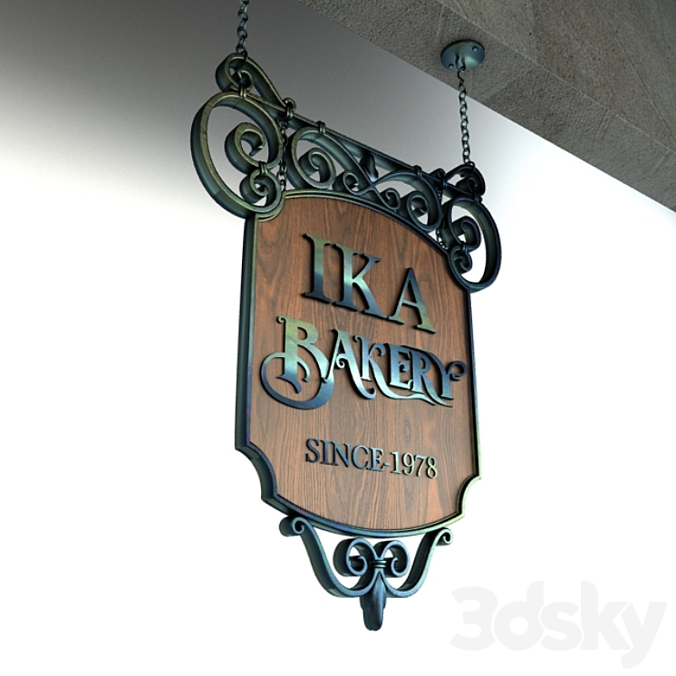 Vintage Signage 004 3D Model