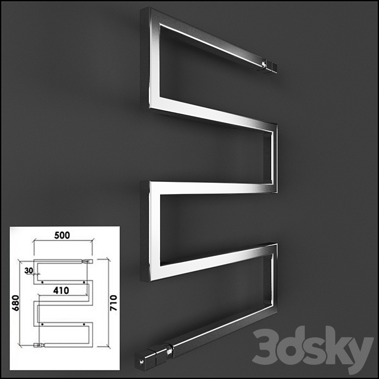 heated towel rail 3D Model
