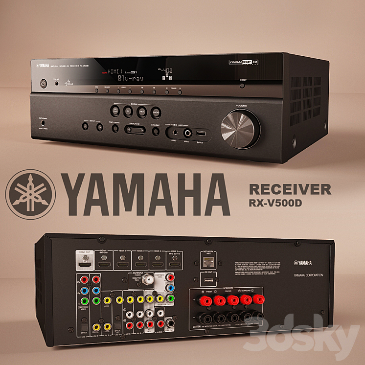 Receiver YAMAHA RX-V500D 3DS Max - thumbnail 1