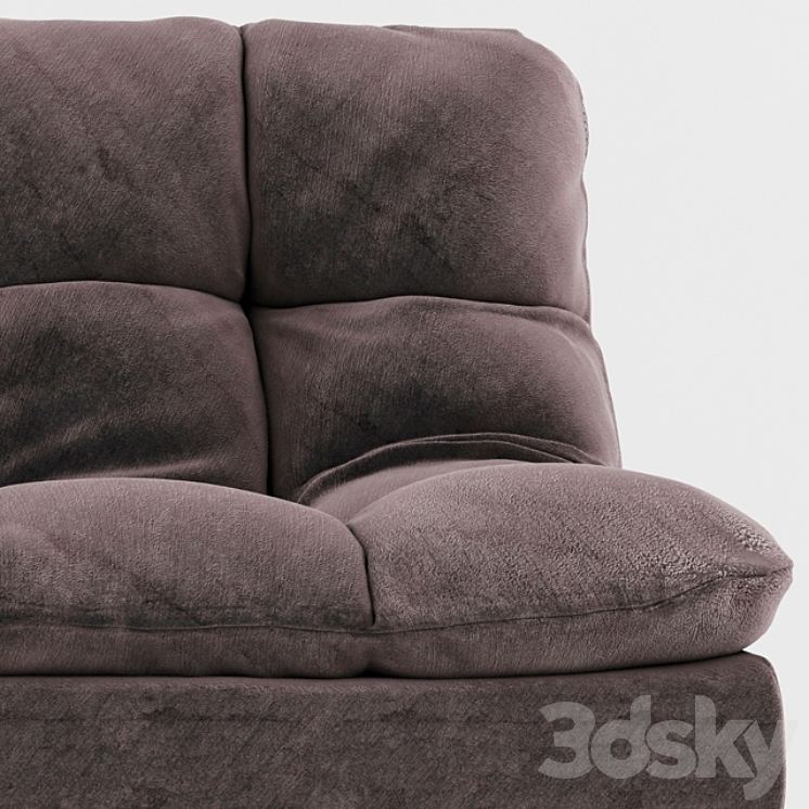 Futon Sofa Bed - Grey - Sofa - 3D model