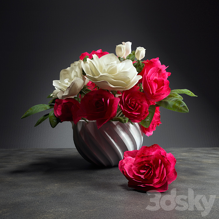 Bouquet of roses 3DS Max - thumbnail 1