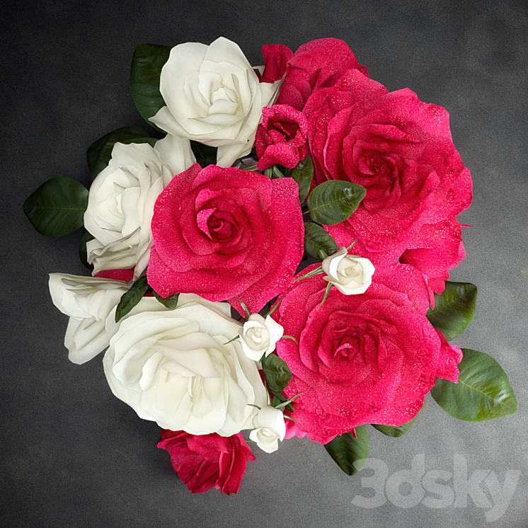 Bouquet of roses 3DS Max - thumbnail 2