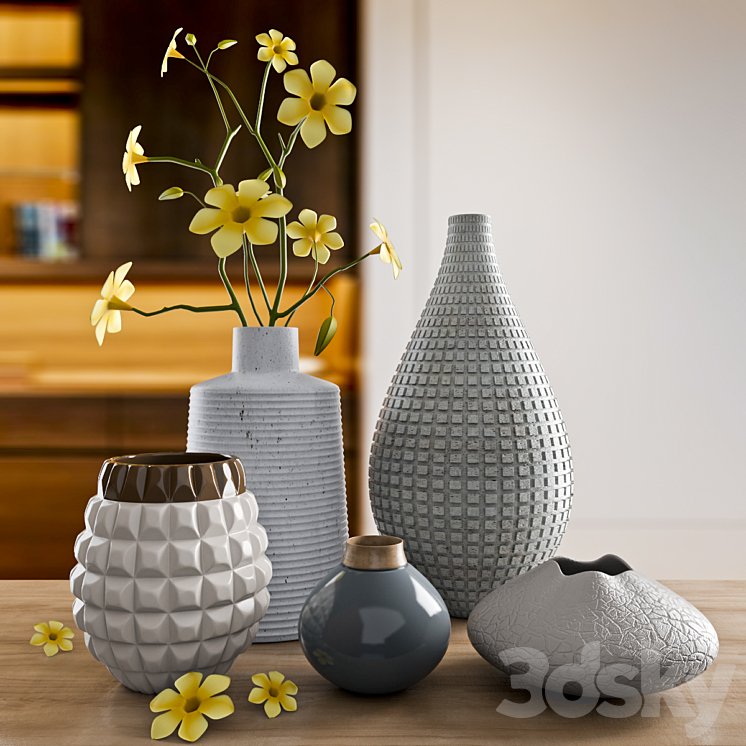 Vases and flower pots 3DS Max - thumbnail 1