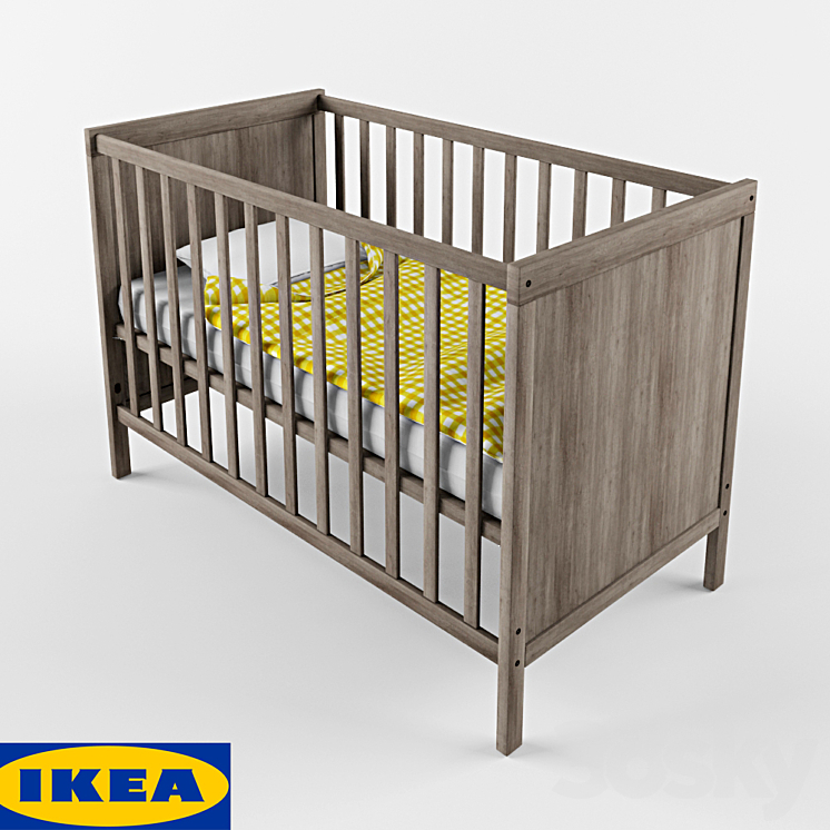 Children's bed and chest of drawers from IKEA 3DS Max - thumbnail 1