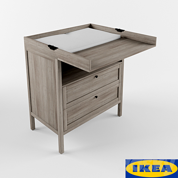 Children's bed and chest of drawers from IKEA 3DS Max - thumbnail 2