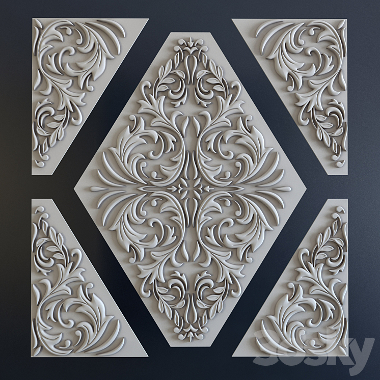 3d panel 3434 3D Model