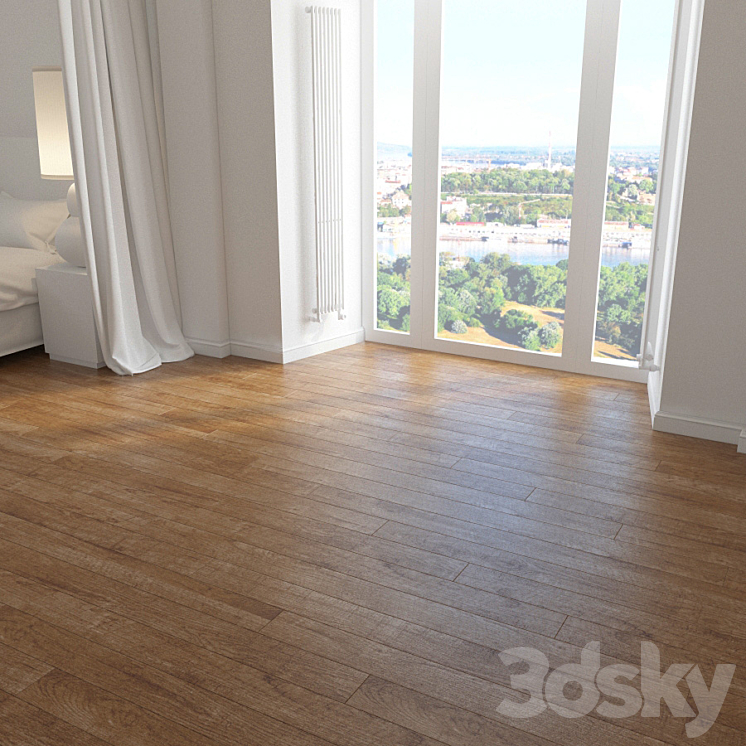 Parquet beech chocolate 3D Model