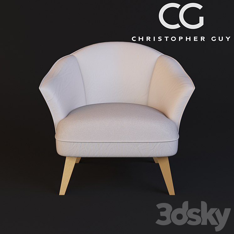 Armchair Christopher Guy Musette 3D Model