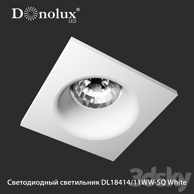 Type LED lamp DL18414 \/ 11WW-SQ White 3DS Max - thumbnail 1